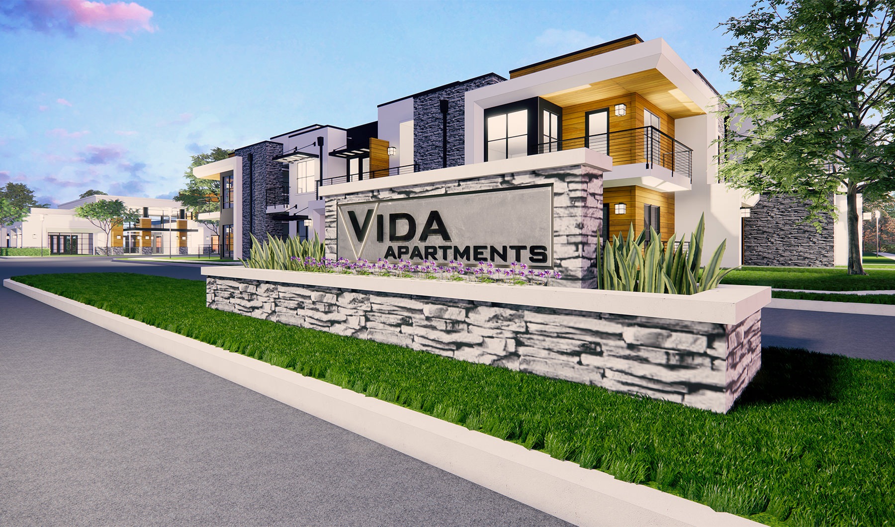rendering of front sign